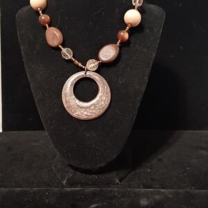 Elegant Brown Pendant Necklace